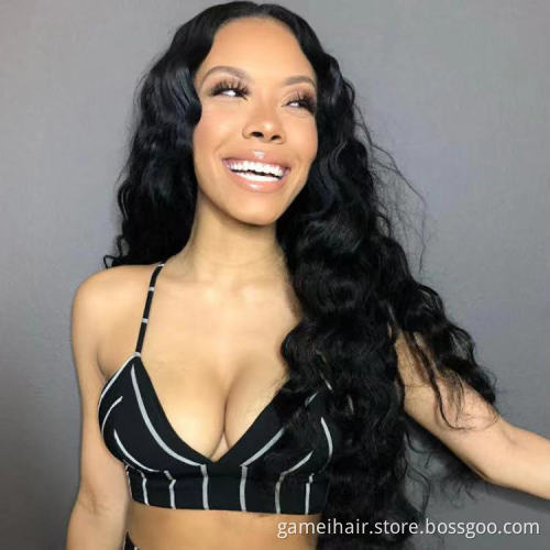 10A Raw Indian Cuticle Aligned Glueless Human Hair Lace Frontal Closure Wig Deep Wave PrePlucked Full Transparent Lace Front Wig